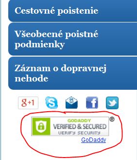 Bezpečnostný certifikát má byť na viditeľnom mieste na hlavnej stránke webu