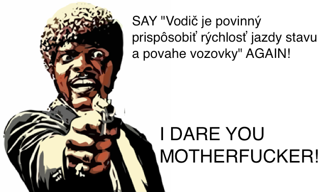 Vodič je povinný prispôsobiť rýchlosť jazdy stavu a povahe vozovky